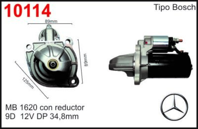 Arranque Bosch 9D Reductor Liviano para Mercedes-Benz 1620