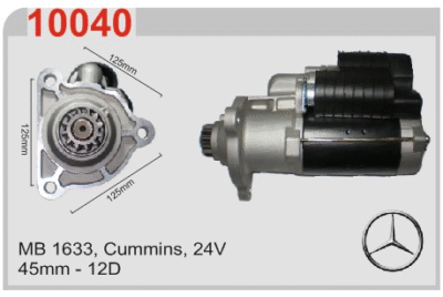 Arranque Mercedes-Benz 1633 12V - Modelo 12DTES