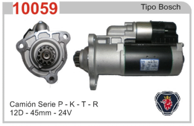 Arranque Bosch Serie 4 12V para Scania