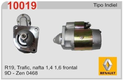 Arranque Indiel M93 T36 para Renault R12, Trafic Nafta
